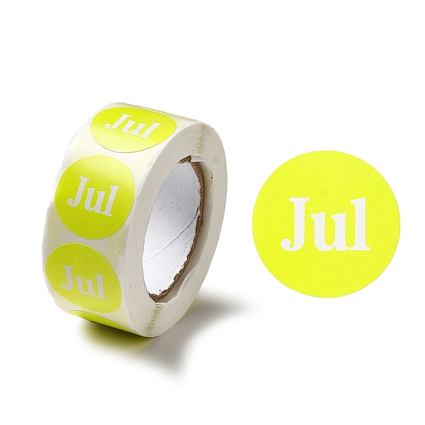 

PandaHall Paper Sticker Rolls, Round Dot Decals for DIY Scrapbooking, Craft, Yellow, 25mm, about 500pcs/roll Paper Word Yellow