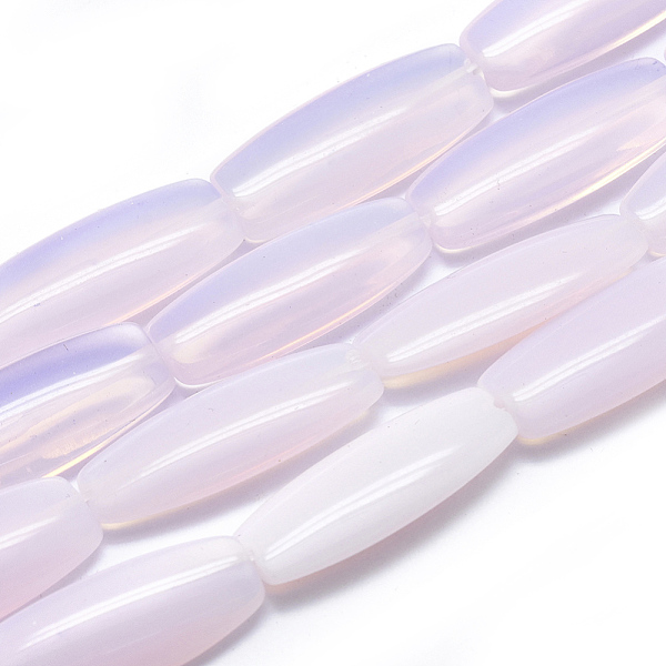 

PandaHall Opalite Beads Strands, Rice, 29.5x11.5x5.5mm, Hole: 1.4mm, about 13pcs/strand, 15.16 inch(38.5cm) Opalite Rice