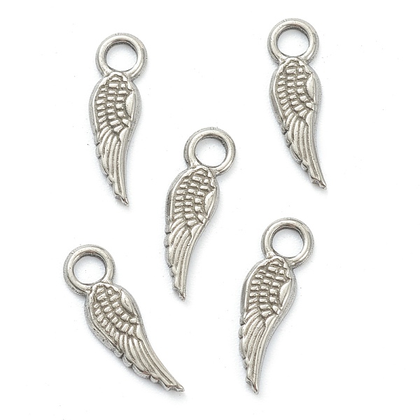 

PandaHall 304 Stainless Steel Charms, Wing, Stainless Steel Color, 15x4x1mm, Hole: 2mm 304 Stainless Steel Wing