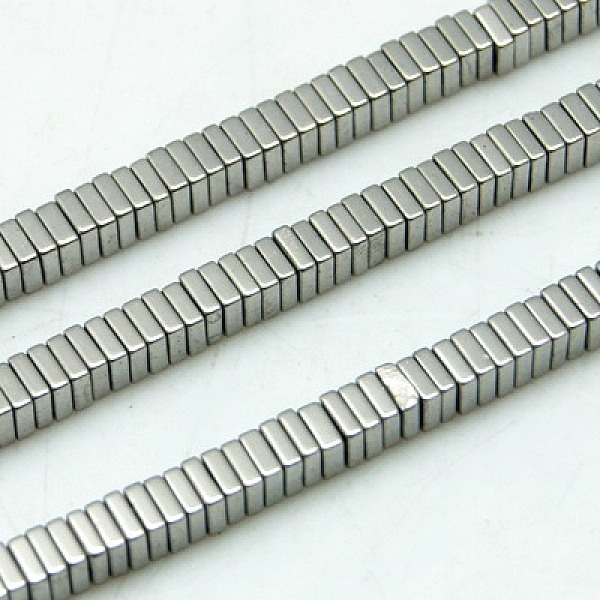 

PandaHall Non-magnetic Synthetic Hematite Beads Strands, Square Heishi Beads, Silver Plated, 3x3mm, Hole: 1mm, 15.7 inch Non-magnetic...