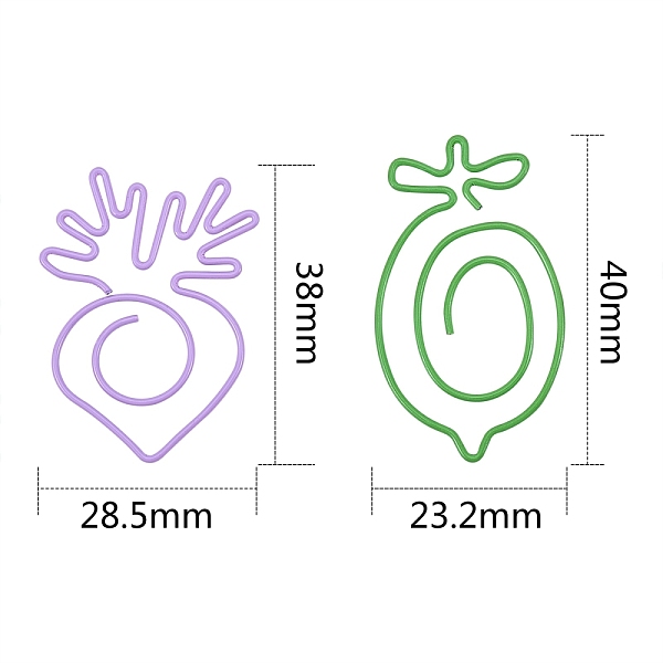 

PandaHall 20 Pcs 10 Styles Iron Paperclips, Cute Paper Clips, Funny Bookmark Marking Clips, Mixed Vegetable Shapes, Mixed Color, 2pcs/style..., Multicolor