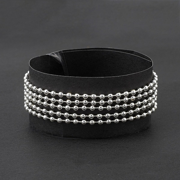 

PandaHall 304 Stainless Steel Ball Chains Multi-strand Bracelet for Women, Silver, 7-1/8 inch(18cm) 304 Stainless Steel