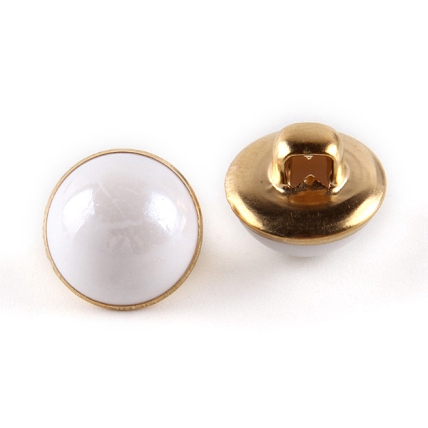 

PandaHall 1-Hole Brass Resin Button, Flat Round, White, 10x8mm, Hole: 3x2.5mm Resin Flat Round White
