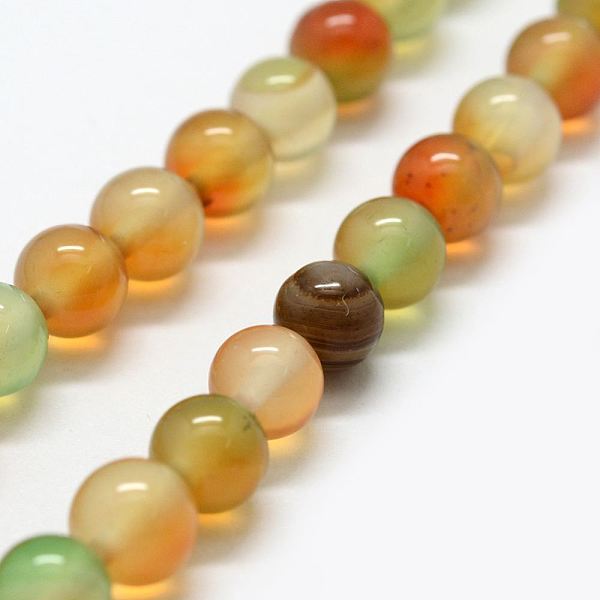 

PandaHall Natural Peacock Agate Beads Strands, Dyed & Heated, Round, 8mm, Hole: 1mm, about 48pcs/strand, 15.1 inch Peacock Agate Round