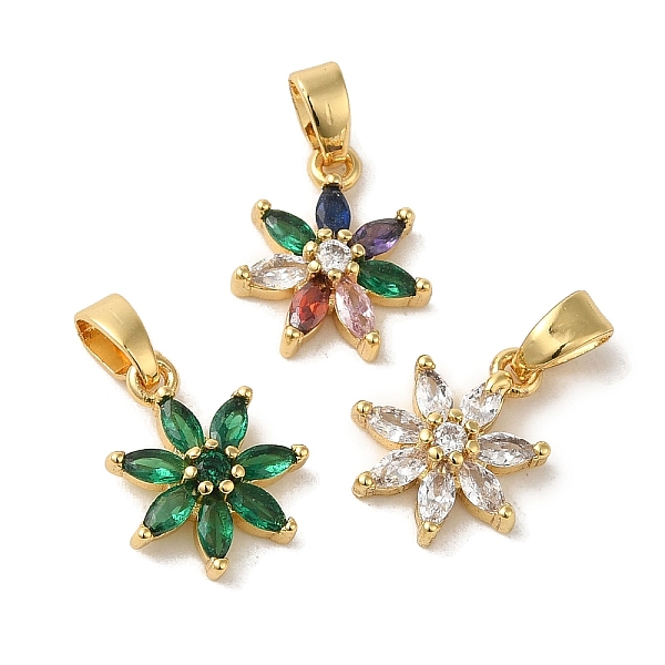 

PandaHall Brass Micro Pave Cubic Zirconia Pendants, Real 18K Gold Plated, Flower, Mixed Color, 13x11x3mm, Hole: 5x3mm Brass+Cubic Zirconia..., Multicolor
