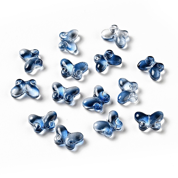 

PandaHall Transparent Glass Beads, Butterfly, Marine Blue, 10x14.5x4.5mm, Hole: 1mm Glass Butterfly