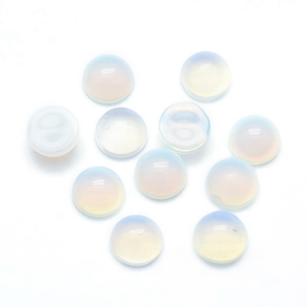 

PandaHall Opalite Cabochons, Half Round, 6x3~3.5mm Opalite Half Round