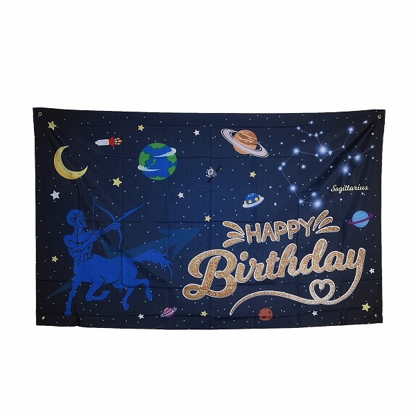 

PandaHall Constellation/Zodiac Sign Polyester Hanging Wall Tapestry, for Home Birthday Decoration, Blue, Sagittarius, 180x114x0.21cm, Hole...