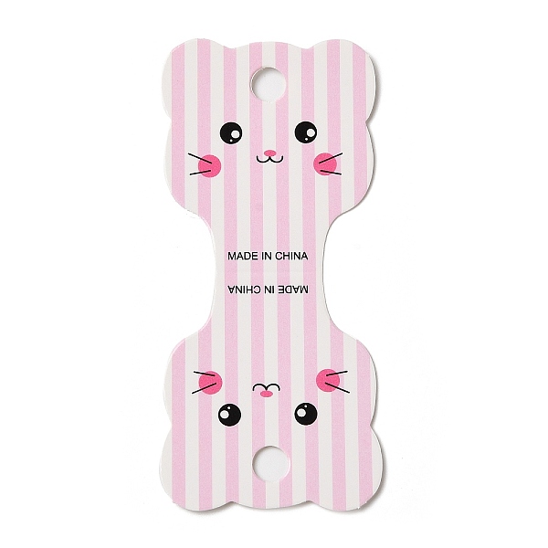 

PandaHall Fold Over Cat Shaped Cardboard Paper Jewelry Display Cards for Necklace & Bracelet Storage, Pearl Pink, 11x5x0.04cm, Hole: 8mm...