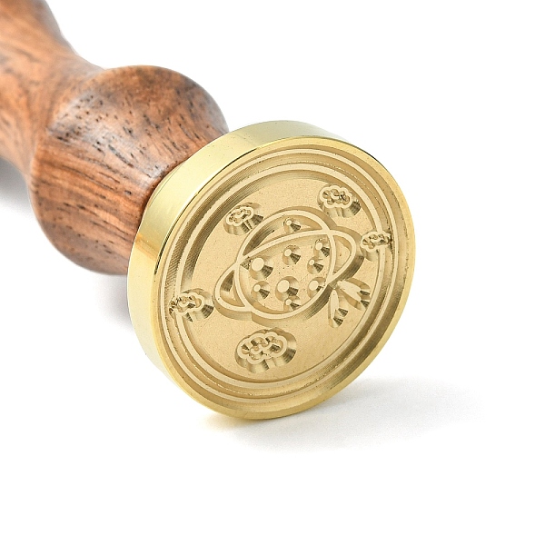 

PandaHall DIY Wood Wax Seal Stamp, Planet Pattern, 83x22mm, Head: 7.5mm, Stamps: 25x14.5mm Wood Planet