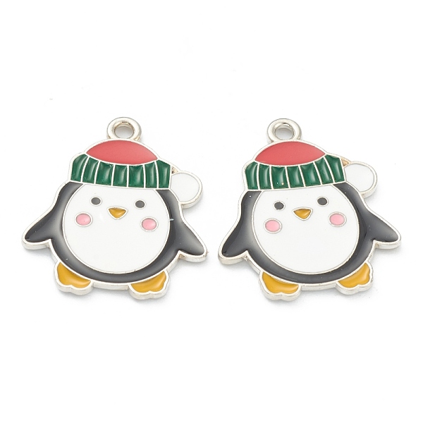 

PandaHall Alloy Enamel Pendants, Christmas Penguin, Colorful, Platinum, 22.5x18.5x1mm, Hole: 1mm Alloy+Enamel Pumpkin