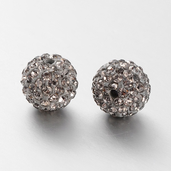 

PandaHall Grade A Rhinestone Beads, Pave Disco Ball Beads, Resin and China Clay, Round, Gray, PP11(1.7~1.8mm), 12mm, Hole: 1.5mm Polymer...