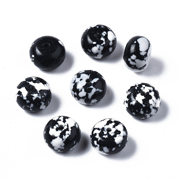 

PandaHall Synthetic Turquoise Beads, Dyed, Rondelle, Black, 10x7mm, Hole: 1.2mm Synthetic Turquoise Rondelle Black