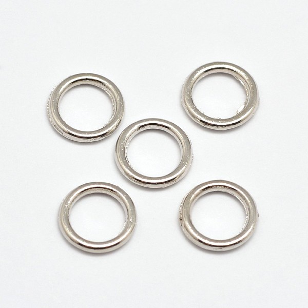 

PandaHall Alloy Linking Rings, Circle Frames, Lead Free & Cadmium Free, Platinum, 8x1.2mm, Hole: 5.5mm Alloy Ring