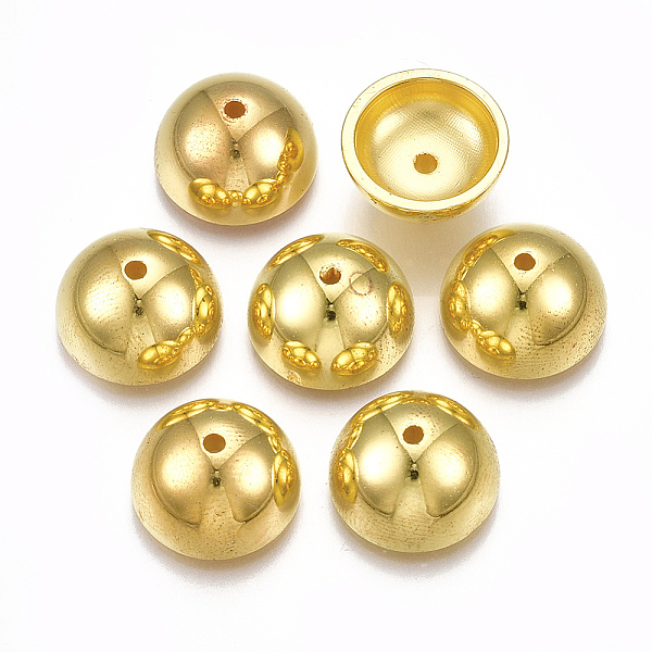 

PandaHall CCB Plastic Bead Caps, Golden, 14x7mm, Hole: 1.5mm, about 1000pcs/500g Plastic