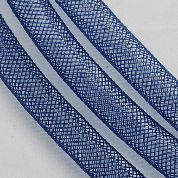 

PandaHall Plastic Net Thread Cord, Prussian Blue, 4mm, 50Yards/Bundle(150 Feet/Bundle) Plastic Blue