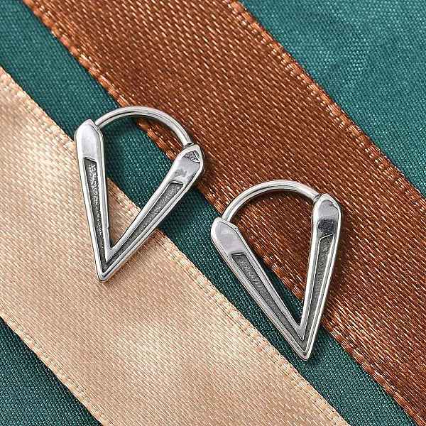 V-Shaped 316 Surgical Stainless Steel Hoop Earrings