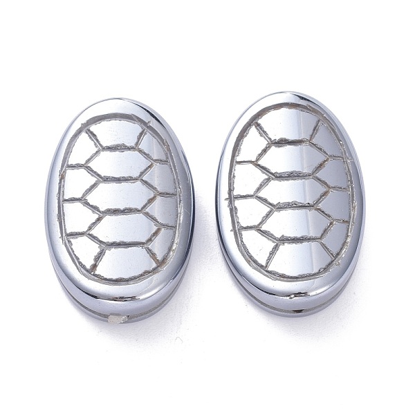 

PandaHall Terahertz Stone Beads, Oval with Turtle Shell Pattern, 30x20x8mm, Hole: 2mm Terahertz Stone Oval
