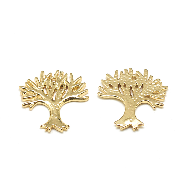 

PandaHall Brass Pendants, Tree, Real 18K Gold Plated, 18x16.5x1mm, Hole: 1mm Brass Tree