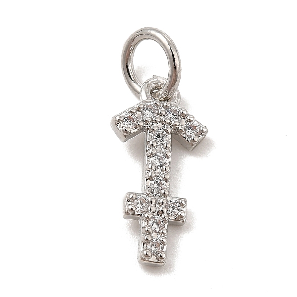 

PandaHall Brass Micro Pave Cubic Zirconia Charms, Constellation Charm, with Jump Ring, Sagittarius, 13.5x6.5x1.5mm, Hole: 3.5mm Brass+Cubic..., Clear
