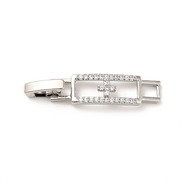 

PandaHall Rectangle with Cross Rack Plating Brass Micro Pave Clear Cubic Zirconia Watch Band Clasps, Cadmium Free & Lead Free, Long-Lasting...