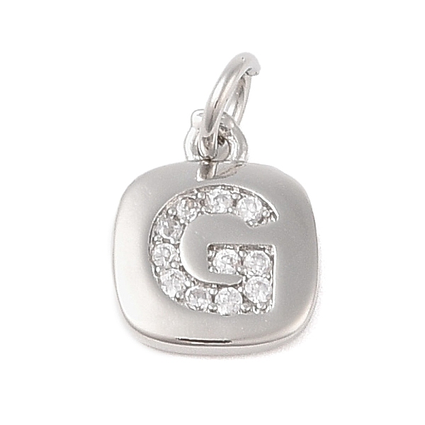 

PandaHall Rack Plating Brass Micro Pave CLear Cubic Zirconia Charms, with Jump Rings, Cadmium Free & Lead Free, Long-Lasting Plated...
