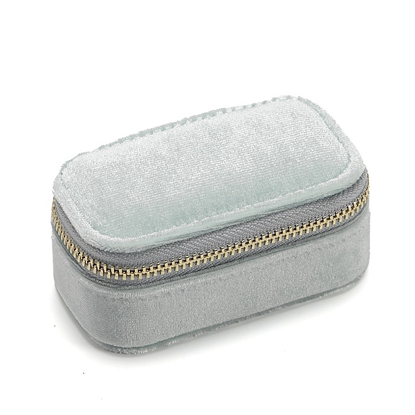 

PandaHall Velvet Box, Jewelry Organizer, for Necklaces, Rings, Rectangle, Light Blue, 8.5x4.8x4cm Velvet Rectangle