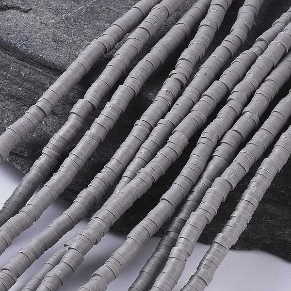 

PandaHall Flat Round Handmade Polymer Clay Bead Spacers, Gray, 4x1mm, Hole: 1mm, about 380~400pcs/strand, 17.7 inch Polymer Clay Flat Round...