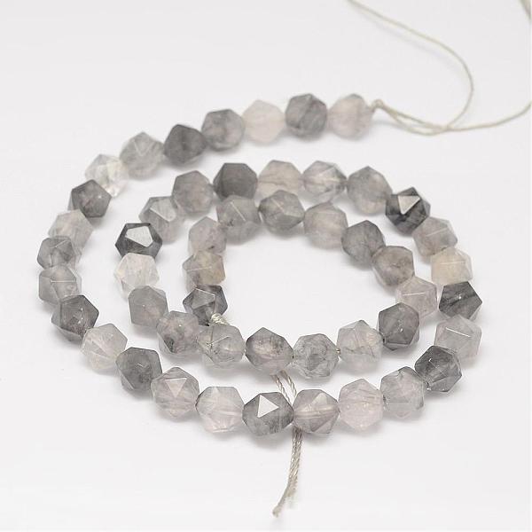 

PandaHall Natural Cloudy Quartz Beads Strands, Star Cut Round Beads, Faceted, 8x7mm, Hole: 1mm, about 49pcs/strand, 15.7 inch Cloudy Quartz...