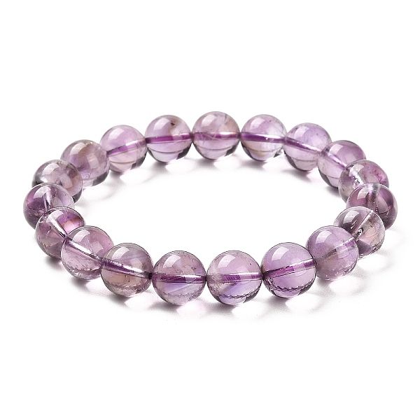 

PandaHall Natural Amethyst Round Beaded Stretch Bracelet, Inner Diameter: 2-1/8 inch(5.5cm), Beads: 9.8~10.8mm Amazonite