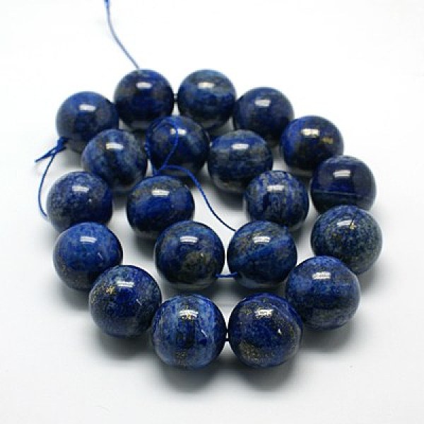 

PandaHall Natural Lapis Lazuli Beads Strands, Dyed, Round, Midnight Blue, 20mm, Hole: 1mm, 15.7 inch Lapis Lazuli Round Blue
