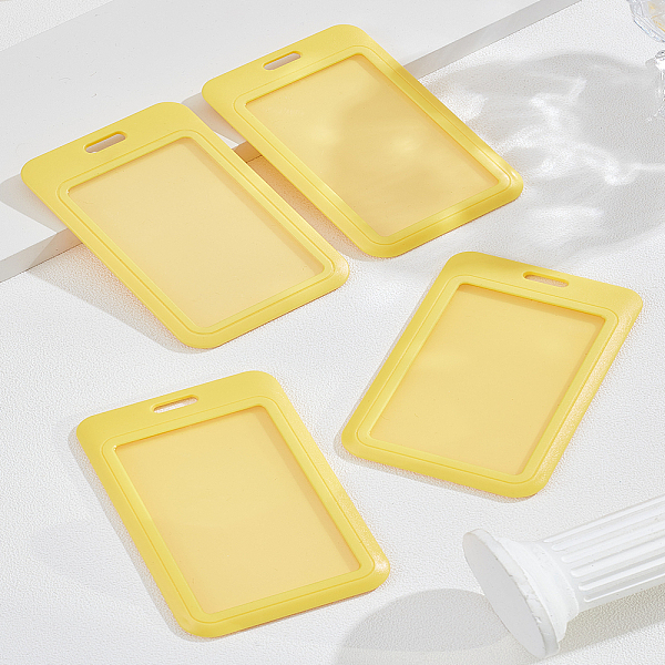 4Pcs Plastic ID Card Holders 4Pcs Plastic ID Card Holders
