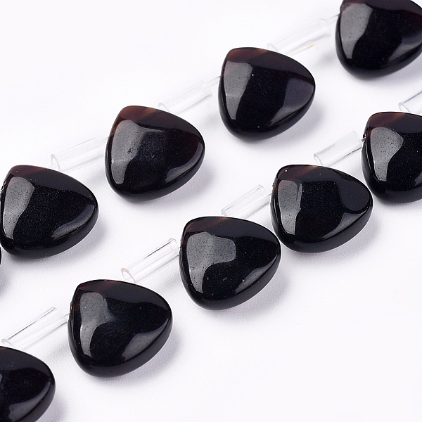 

PandaHall Natural Black Onyx Beads Strands, Top Drilled Beads, Faceted, Dyed & Heated, Teardrop, 10~10.5x10~10.5x5mm, Hole: 0.6mm, about...