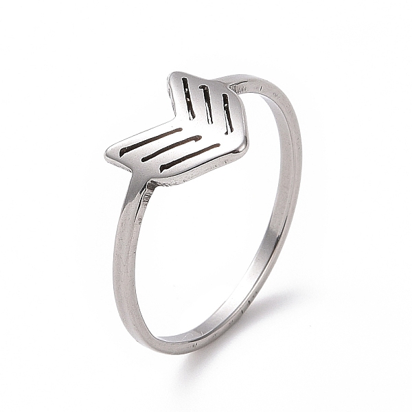 

PandaHall 201 Stainless Steel Arrows Finger Ring for Women, Stainless Steel Color, US Size 6 1/2(16.9mm) 201 Stainless Steel