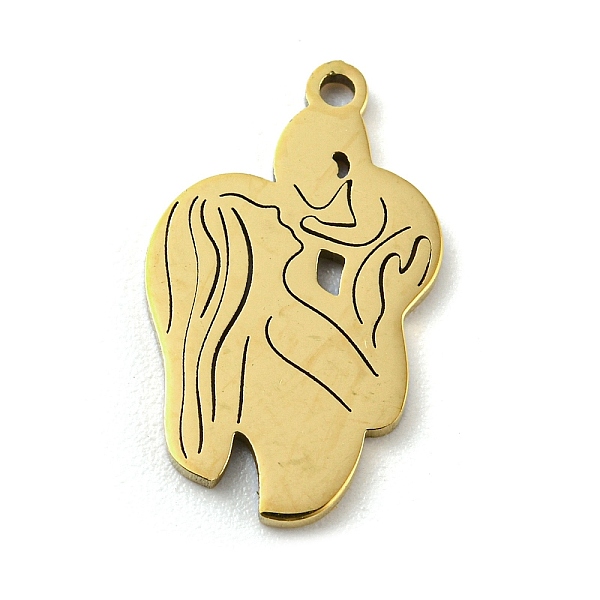 

PandaHall Mother's Day 201 Stainless Steel Pendants, Pregnant Woman Charm, Golden, 17x10.5x1mm, Hole: 1.2mm, 5pcs/bag 201 Stainless Steel...