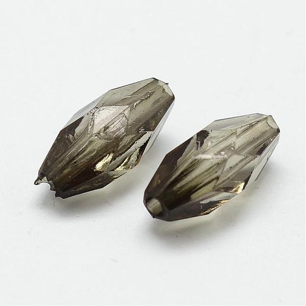 

PandaHall Transparent Acrylic Beads, Faceted, Rice, Dark Olive Green, 12x6mm, Hole: 1.5mm, about 2750pcs/500g Acrylic Rice Green