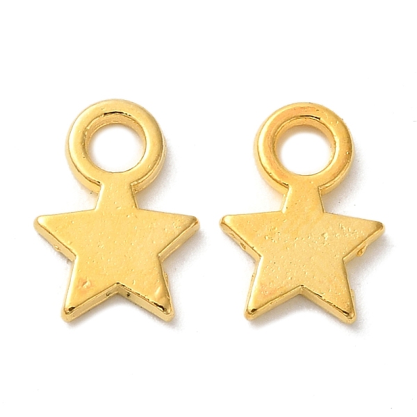 

PandaHall Tibetan Style Alloy Charms, Christmas Star, Cadmium Free & Nickel Free & Lead Free, Golden, 10x8x1mm, Hole: 2mm Alloy Star
