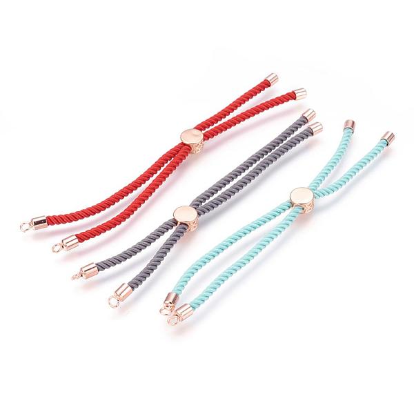 

PandaHall Brass Chain Bracelet Making, Slider Bracelets Making, with Nylon Thread, Real Rose Gold Plated, Long-Lasting Plated, Nickel Free &..., Multicolor