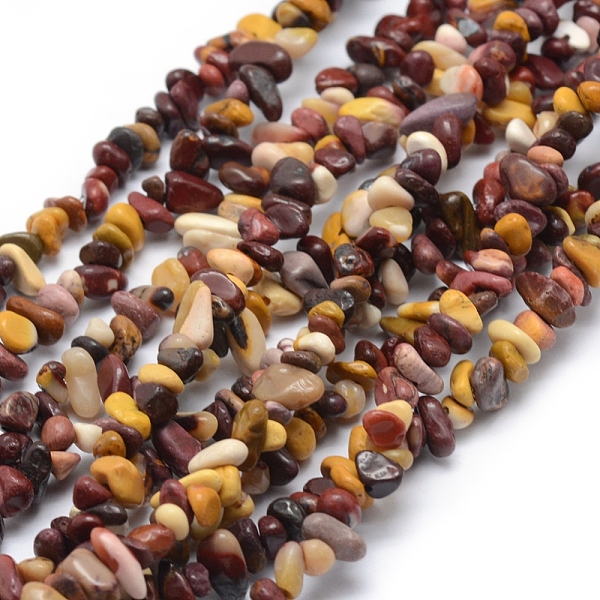 

PandaHall Natural Mookaite Beads Strands, Chip, 3~5mm, Hole: 0.6mm, about 33 inch(84cm) Mookaite Chip
