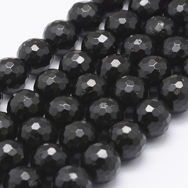 

PandaHall Natural Black Tourmaline Beads Strands, Grade A, Faceted Round, 6mm, Hole: 1mm, about 67pcs/strand, 15.6 inch(39.7cm) Tourmaline...