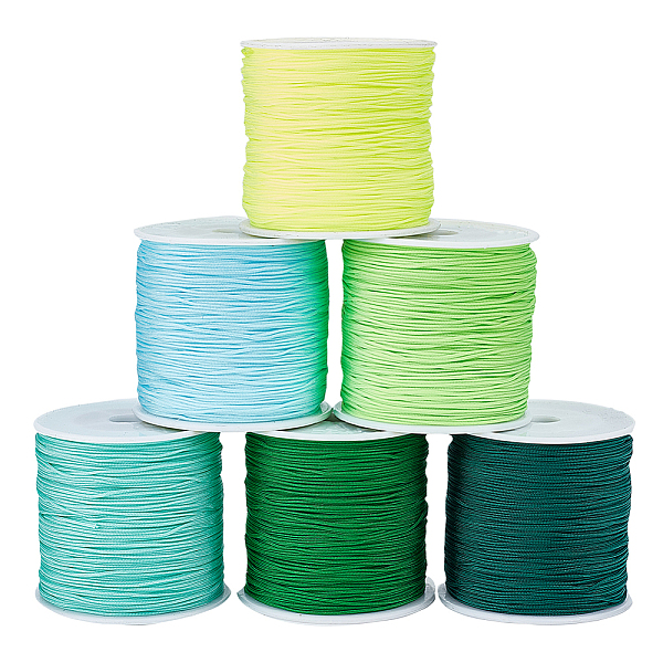 

PandaHall 6 Rolls 6 Colors Braided Nylon Thread, Chinese Knotting Cord Beading Cord for Beading Jewelry Making, Mixed Color, 0.8mm, about..., Multicolor