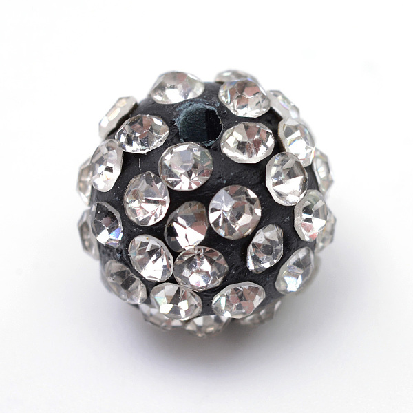 

PandaHall Polymer Clay Pave Rhinestone Beads, Disco Ball Beads, Crystal, PP15(2.1~2.2mm), 6 Rows Rhinestone, 12mm, Hole: 1.5mm Polymer..., Clear