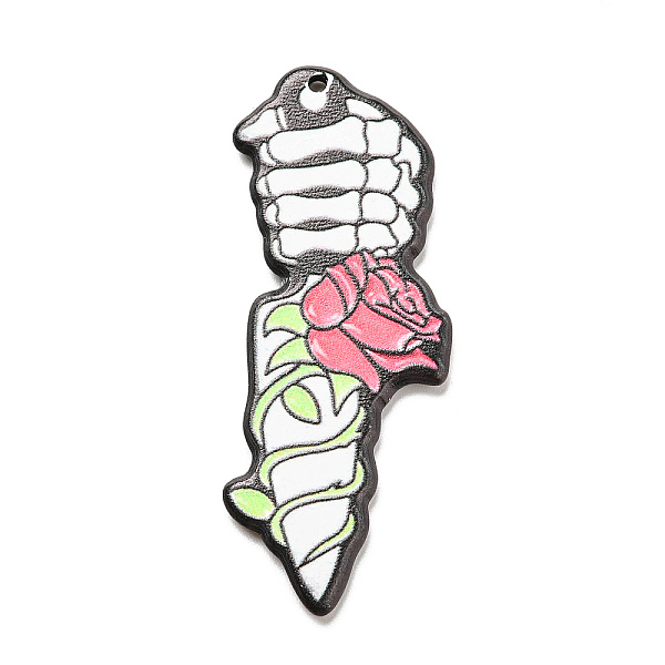 

PandaHall Halloween Theme Acrylic Pendants, Flower, 50x20x2mm, Hole: 1.5mm Acrylic Flower White