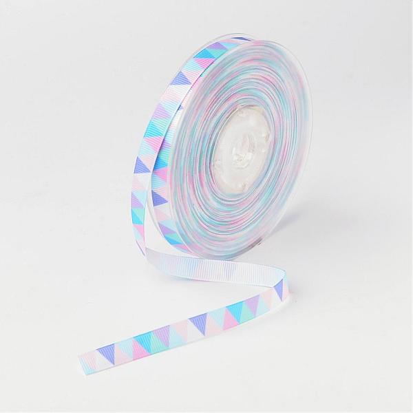

PandaHall Triangle Pattern Polyester Grosgrain Ribbon, for Wedding Gift Packing Colorful, 3/8 inch(9mm), about 100yards/roll(91.44m/roll)...