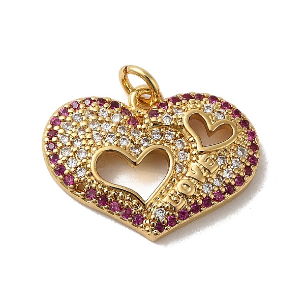 

PandaHall Rack Plating Brass Micro Pave Cubic Zirconia Pendants, with Jump Ring, Long-Lasting Plated, Lead Free & Cadmium Free, Valentine..., Multicolor