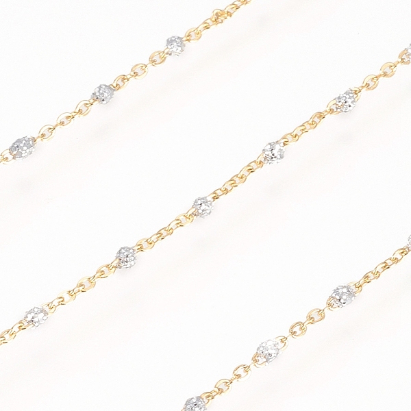 

PandaHall 3.28 Feet 304 Stainless Steel Handmade Beaded Chain, Cable Chains, with Enamel and Glitter Powder, Long-Lasting Plated, Soldered...