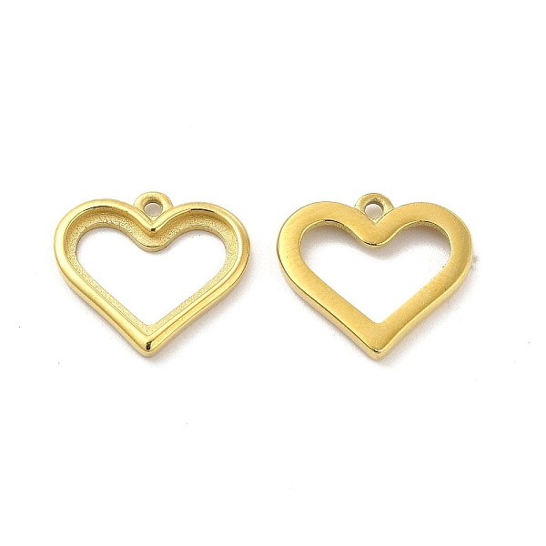 

PandaHall Ion Plating(IP) 304 Stainless Steel Pendant Cabochons Settings, Heart, Real 14K Gold Plated, Tray: 8x12mm, 12.5x14.5x1.8mm, Hole...