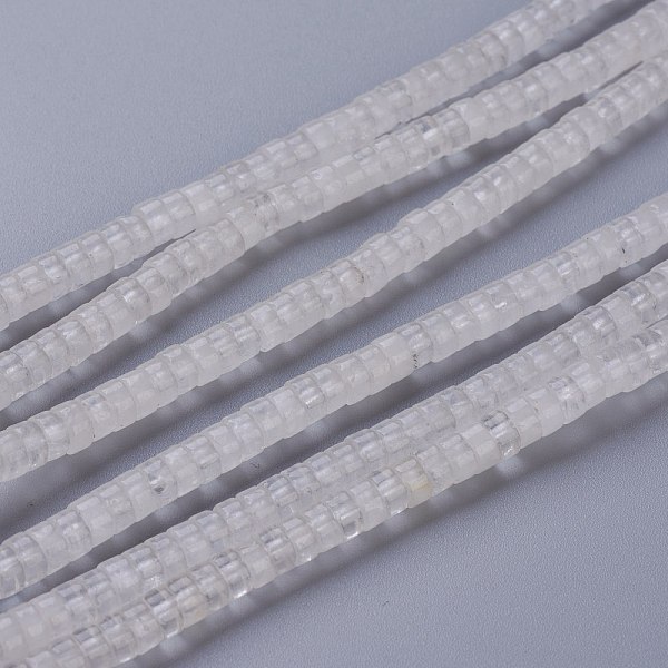 

PandaHall Natural Quartz Crystal Beads Strands, Rock Crystal, Heishi Beads, Flat Round/Disc, 4~4.5x2.5mm, Hole: 0.7mm, about 167pcs/strand...