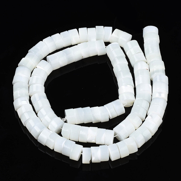 

PandaHall Natural Trochid Shell/Trochus Beads Strands, Column, White, 7x3.5~4mm, Hole: 0.7mm, about 100~101pcs/strand, 15.16 inch~15.35 inch...