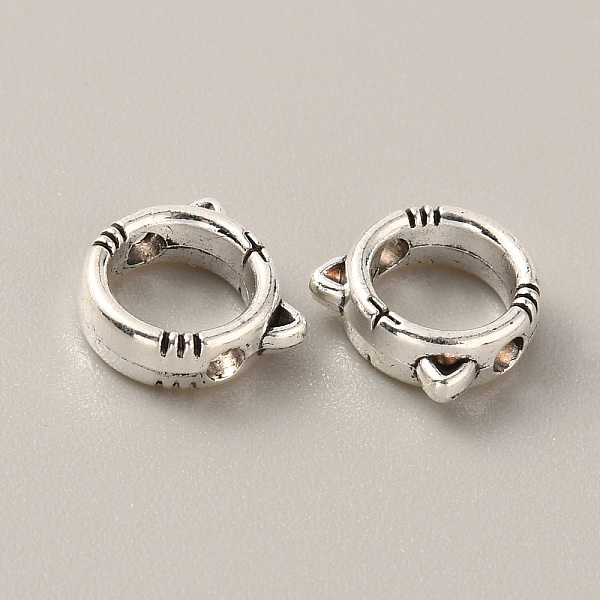 

PandaHall Tibetan Style Alloy Bead Frame, Antique Silver, Tiger, 9x9x3.5mm, Hole: 1.8mm, 95~100pcs/bag. Alloy Tiger
